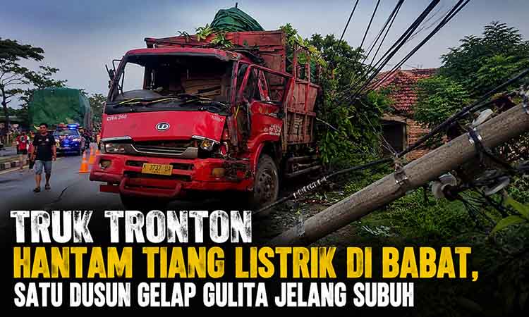 Kecelakaan truk tronton di pagi hari