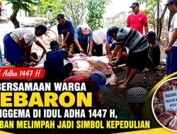 Kebersamaan Warga Kebaron Menggema di Idul Adha 1447 H, Kurban Melimpah Jadi Simbol Kepedulian