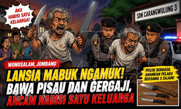 Lansia ngamuk bawa senjata di jalan MDN