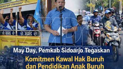 May Day, Pemkab Sidoarjo Tegaskan Komitmen Kawal Hak Buruh