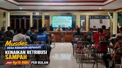Musdes Desa Kebaron Sepakati Kenaikan Retribusi Sampah Jadi Rp15 Ribu per Bulan MDN