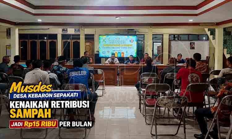 Musdes Desa Kebaron Sepakati Kenaikan Retribusi Sampah Jadi Rp15 Ribu per Bulan MDN