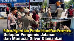 Polres Ngawi dan Pemda Intensifkan Penertiban, Delapan Pengemis Jalanan dan Manusia Silver Diamankan