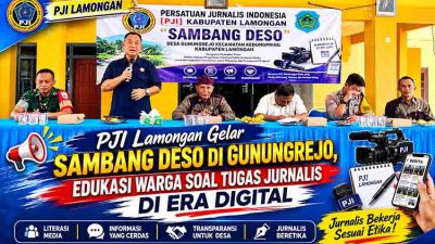 PJI Lamongan Gelar Sambang Deso di Gunungrejo, Edukasi Warga Soal Tugas Jurnalis di Era Digital