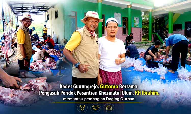 Pembagian Daging Qurban di Gunungrejo