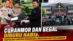Polisi Gresik Ringkus Komplotan Curanmor dan Begal, Motor Korban Dikembalikan Gratis