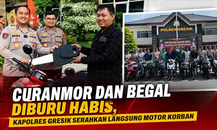 Pengembalian motor curanmor di Gresik