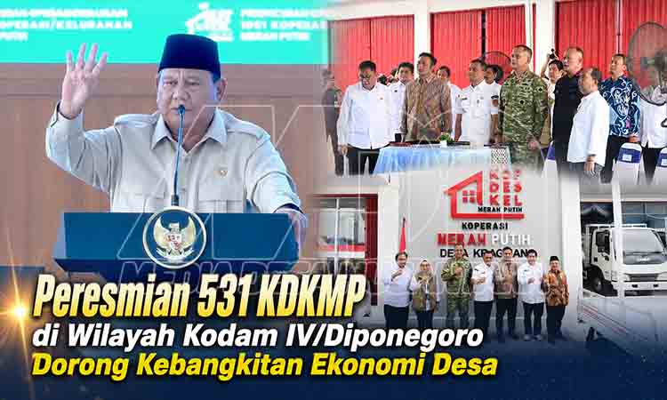 Peresmian 531 KDKMP di Wilayah Kodam IV MDN