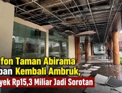 Plafon Taman Abirama Tuban Kembali Ambruk, Proyek Rp15,3 Miliar Jadi Sorotan