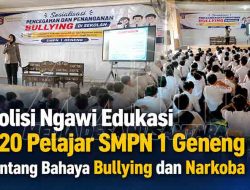 Polisi Ngawi Edukasi 920 Pelajar SMPN 1 Geneng tentang Bahaya Bullying dan Narkoba