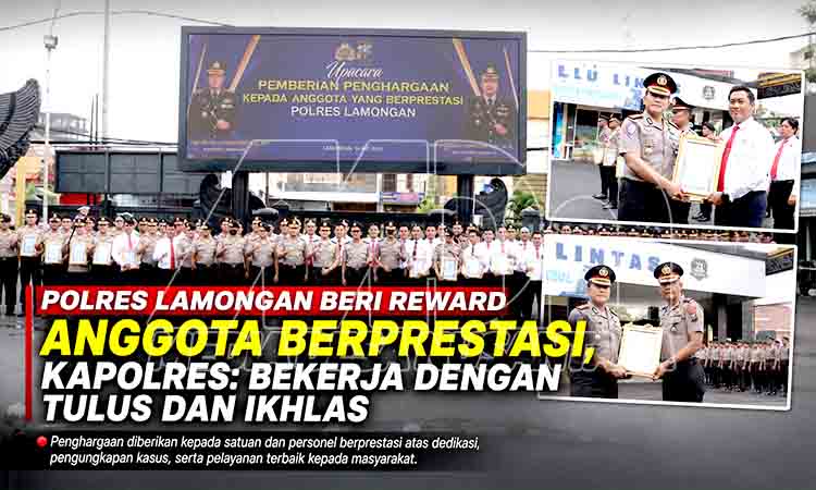 Polres Lamongan Ganjar Personel Berprestasi MDN