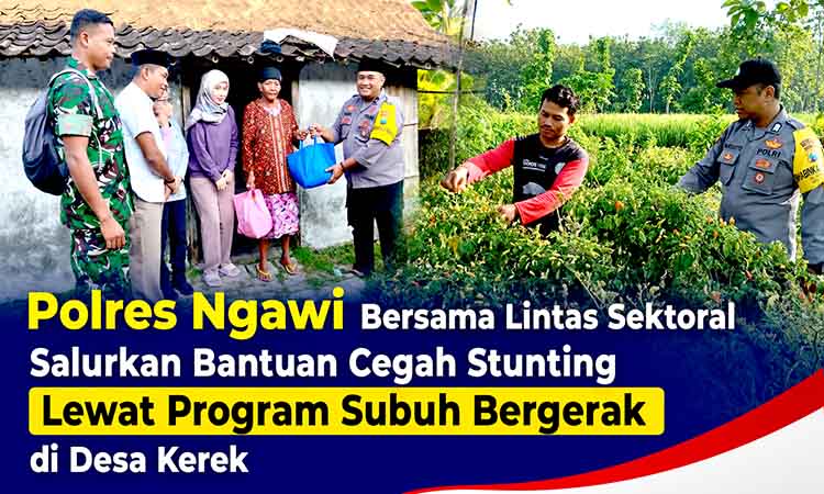 Polres Ngawi Bersama Lintas Sektoral Salurkan Bantuan