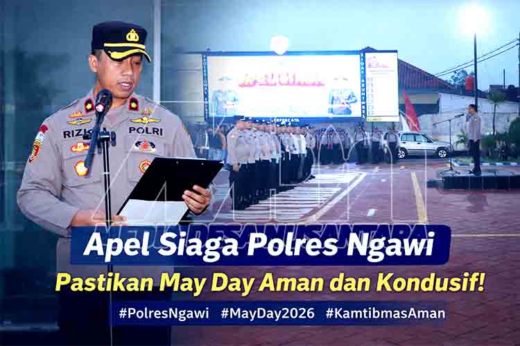Polres Ngawi Gelar Apel Siaga May Day MDN
