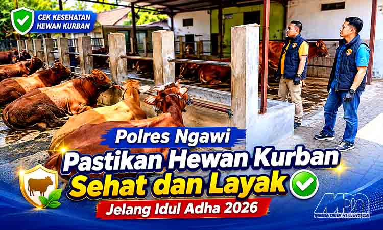 Polres Ngawi Pastikan Hewan Kurban Sehat dan Layak MDN