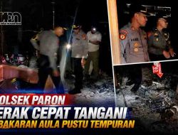 Polsek Paron Gerak Cepat Tangani Kebakaran Aula PUSTU Tempuran