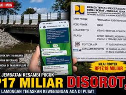 Proyek Jembatan Kesambi Pucuk Senilai Rp17 Miliar Jadi “Bola Liar”, Kadishub Lamongan Sebut Itu Wewenang Pusat
