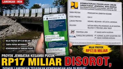 Proyek Jembatan Kesambi Pucuk Senilai Rp17 Miliar Jadi Bola Liar MDN