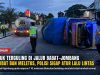 Quick Respons Polsek Ngimbang Tangani Kecelakaan Tunggal Truk di Jalur Babat–Jombang