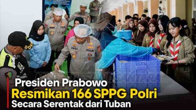 Resmikan 166 SPPG Polri Tuban MDN