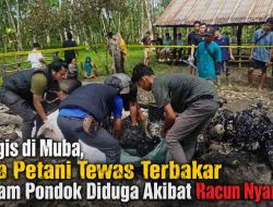 Tragis di Muba, Dua Petani Tewas Terbakar dalam Pondok Diduga Akibat Racun Nyamuk