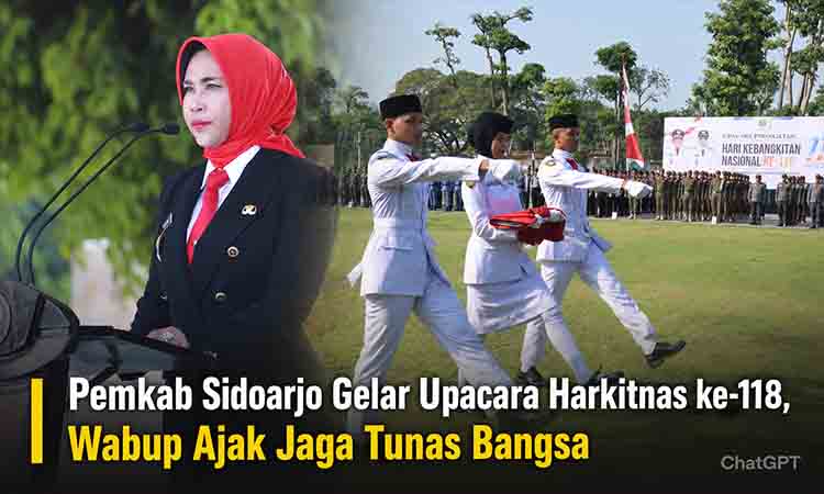 Upacara Harkitnas ke 118 Sidoarjo