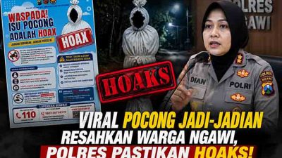 Viral Pocong Jadi jadian Resahkan Warga Ngawi, Polres Pastikan Hoaks!