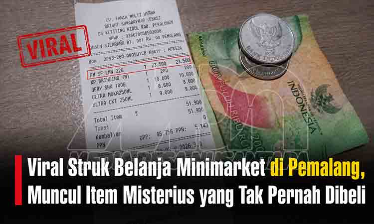 Viral struk belanja di Pemalang MDN OK