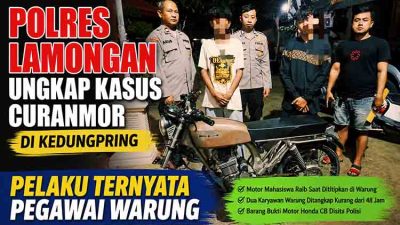 Aksi Nekat Karyawan Warkop Curi Motor Titipan Berakhir di Tangan Polisi