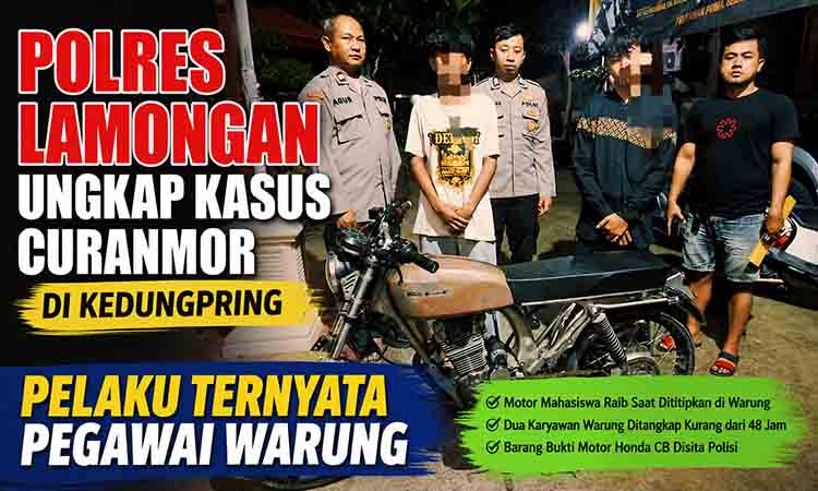 Aksi Nekat Karyawan Warkop Curi Motor Titipan Berakhir di Tangan Polisi