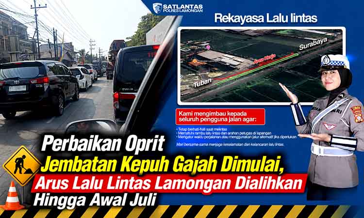 Arus lalu lintas dialihkan di Lamongan