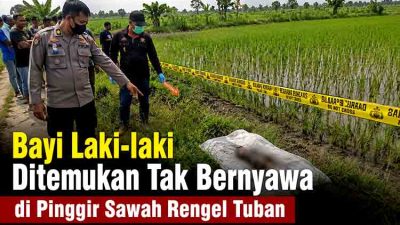 Bayi ditemukan di sawah Tuban
