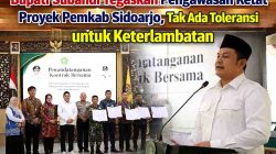 Bupati Subandi Tegaskan Pengawasan Ketat Proyek Pemkab Sidoarjo, Tak Ada Toleransi untuk Keterlambatan