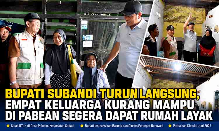 Bupati Subandi kunjungi rumah warga kurang mampu