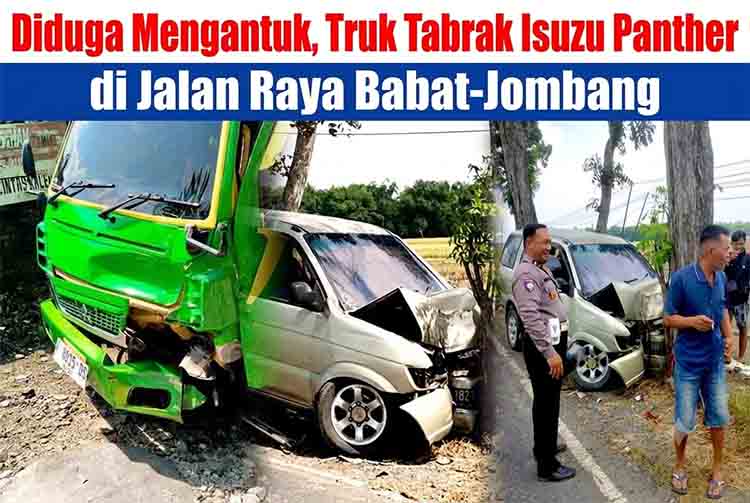 Diduga Mengantuk, Truk Tabrak Isuzu Panther di Jalan Raya Ba