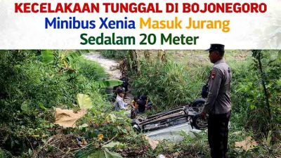 Diduga Mengantuk, Xenia Terjun ke Jurang 20 Meter