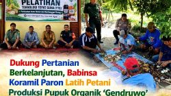 Dukung Pertanian Berkelanjutan, Babinsa Koramil Paron Latih Petani Produksi Pupuk Organik ‘Gendruwo’