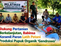 Dukung Pertanian Berkelanjutan, Babinsa Koramil Paron Latih Petani Produksi Pupuk Organik ‘Gendruwo’