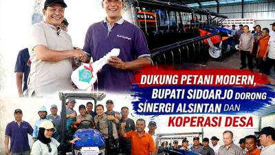 Dukung Petani Modern, Bupati Sidoarjo Dorong Sinergi Alsintan dan Koperasi Desa Merah Putih