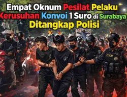 Empat Oknum Pesilat Pelaku Kerusuhan Konvoi 1 Suro di Surabaya Ditangkap Polisi