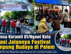 Babinsa Koramil 01/Ngawi Kota Awasi Jalannya Festival Kampung Budaya di Pelem