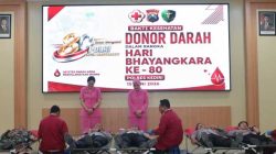 Bakti Kesehatan Hari Bhayangkara, Ratusan Peserta Ikuti Donor Darah di Polres Kediri