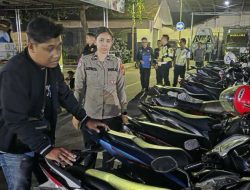Polres Mojokerto Kota Amankan 80 Pemuda Konvoi,1 orang Kedapatan Bawa Sajam