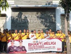 Sambut Hari Bhayangkara, Polres Kediri Gelar Bakti Religi Lintas Rumah Ibadah