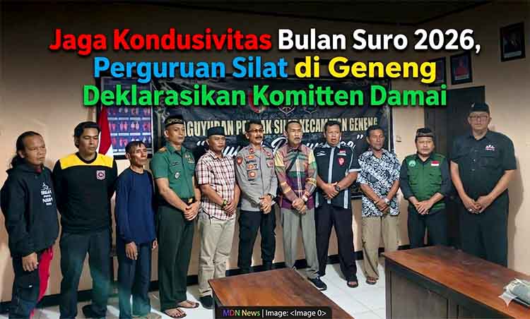Jaga Kondusivitas Bulan Suro 2026, Perguruan Silat di Geneng Deklarasikan Komitmen Damai