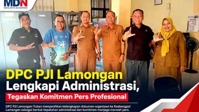 DPC PJI Lamongan Serahkan Dokumen Organisasi ke Kesbangpol, Berkomitmen Tegakkan Profesionalisme Wartawan