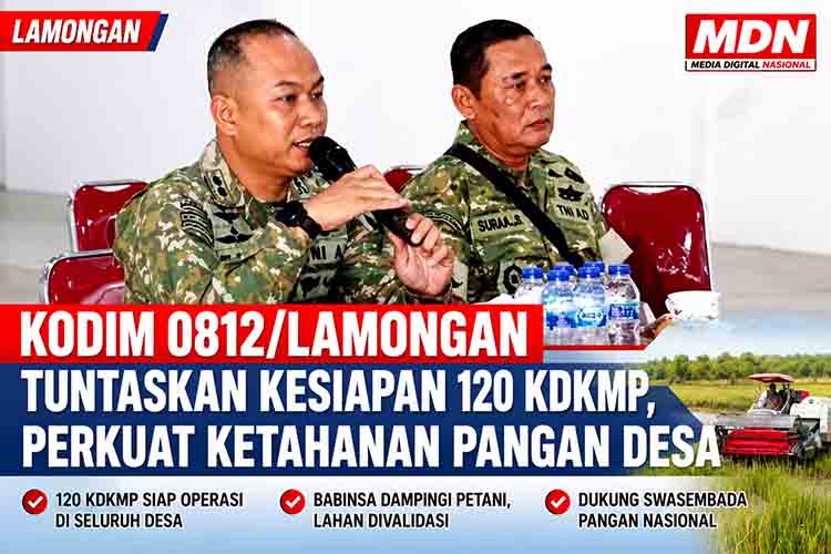Kodim 0812 Lamongan Tuntaskan Kesiapan 120 KDKMP, Perkuat Ketahanan Pangan Desa