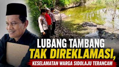 Lubang tambang tak direklamasi