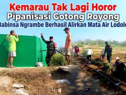 Atasi Krisis Air di Giriharjo, Babinsa Ngrambe dan Warga Bobol Jalur Pipa dari Mata Air Lodolo