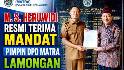 Terima Mandat dari DPW MATRA Jatim, M. S. Heruwidi Resmi Pimpin DPD MATRA Lamongan
