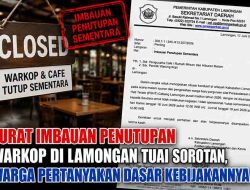 Surat Imbauan Penutupan Warkop di Lamongan Tuai Sorotan, Warga Pertanyakan Dasar Kebijakannya
